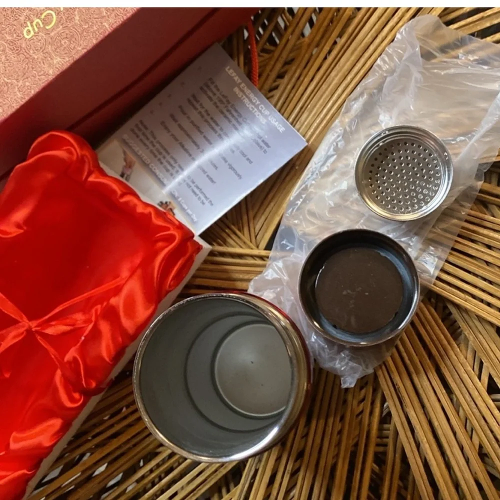 LEFAY Alkaline Energy Cup NEW! Red Stainless Steel Thermal Healthy Water Filter - Picture 4 of 9